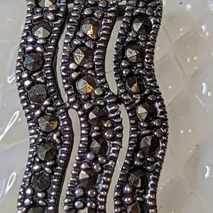 PRICE DROP Marcasite slide in sterling silver